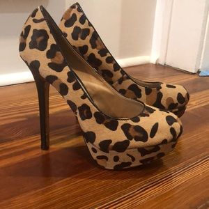 Steve Madden leopard heels